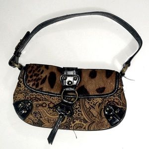 Nine West cheetah and paisley print. Wristlet